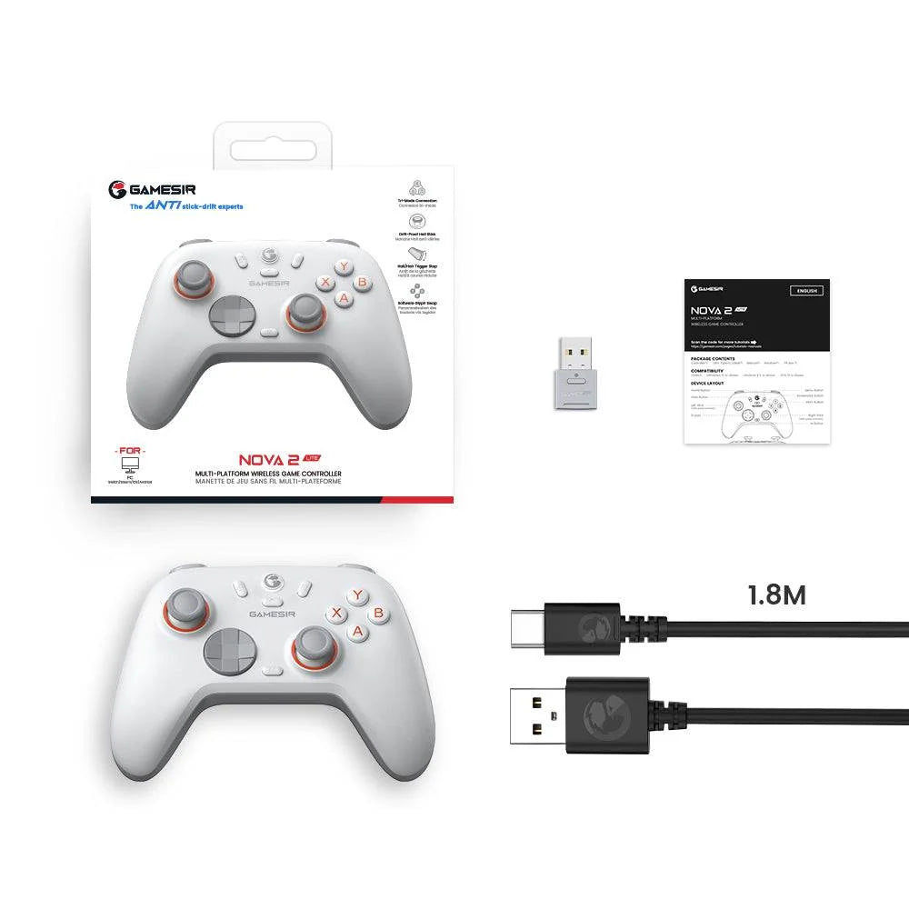 GameSir Nova Lite with USB Dongle Tri Mode Wireless Controller T4NL