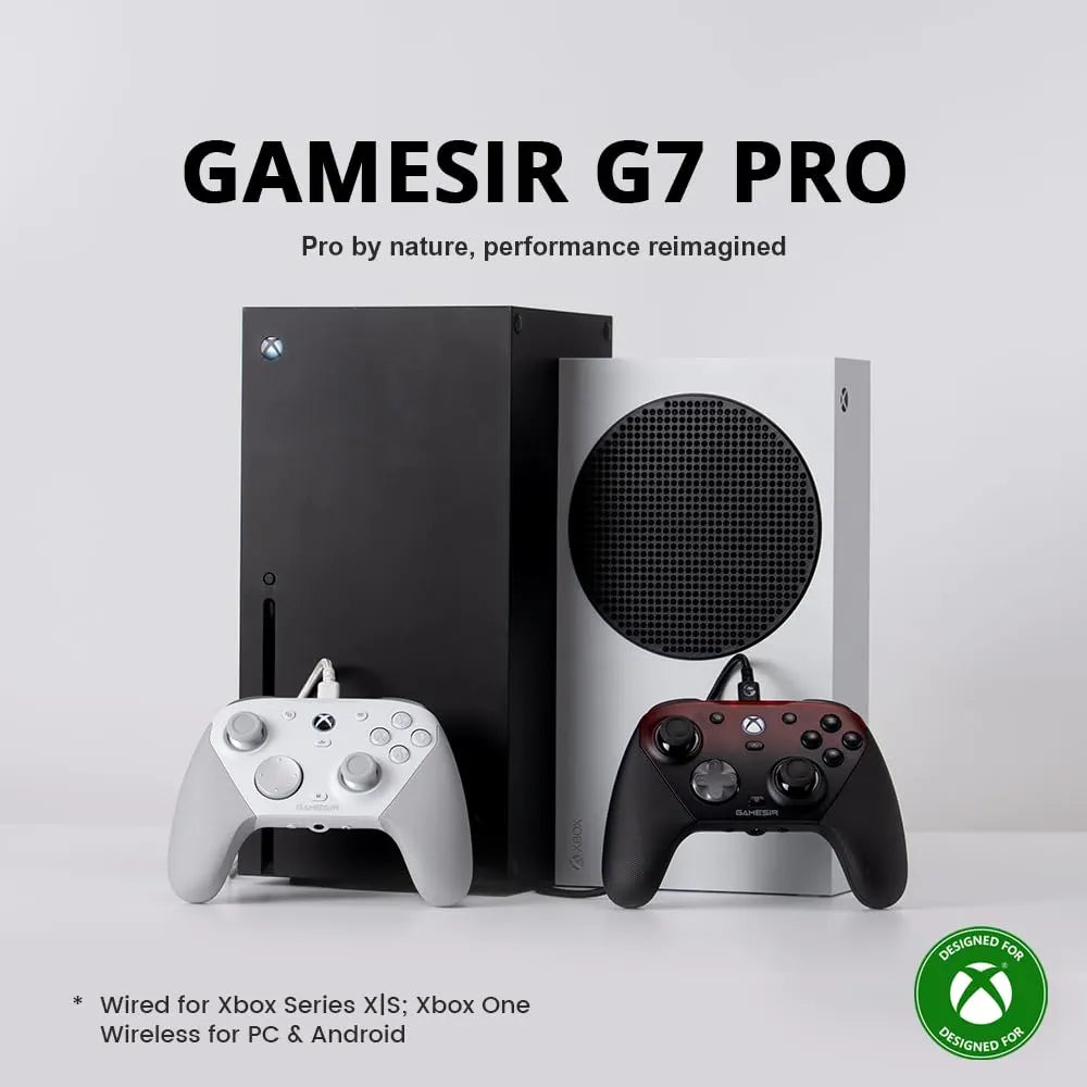 GameSir G7 Pro Wireless Gaming Controller – TMR Sticks, Hall Effect Triggers, 1000Hz Polling for Xbox & PC - Black