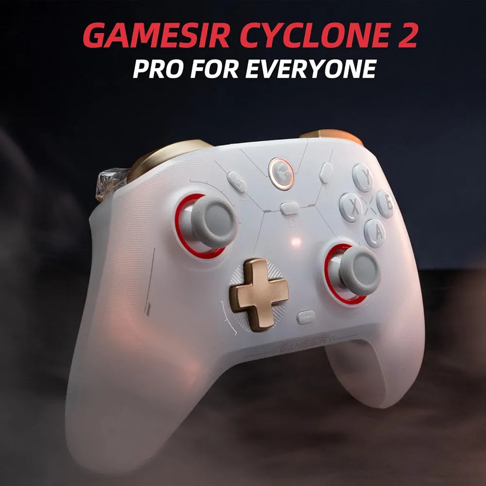 GameSir Cyclone 2 Multiplatform Wireless Controller- TMR Electromagnetic Joysticks&Hall Effect Switch triggers,6-axis Gyro Gaming Controller for Switch/PC/iOS/Android/Steam - Shadow Black