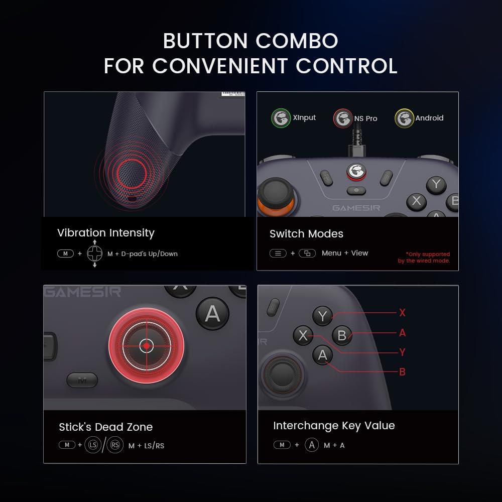 GameSir Nova Lite Wireless Controller for PC,Hall Effect Sticks & Trigger
Bluetooth Controller Gamepad with Hall Effect Trigger,Turbo,Rumble Vibration,Android, Switch & Steam Deck