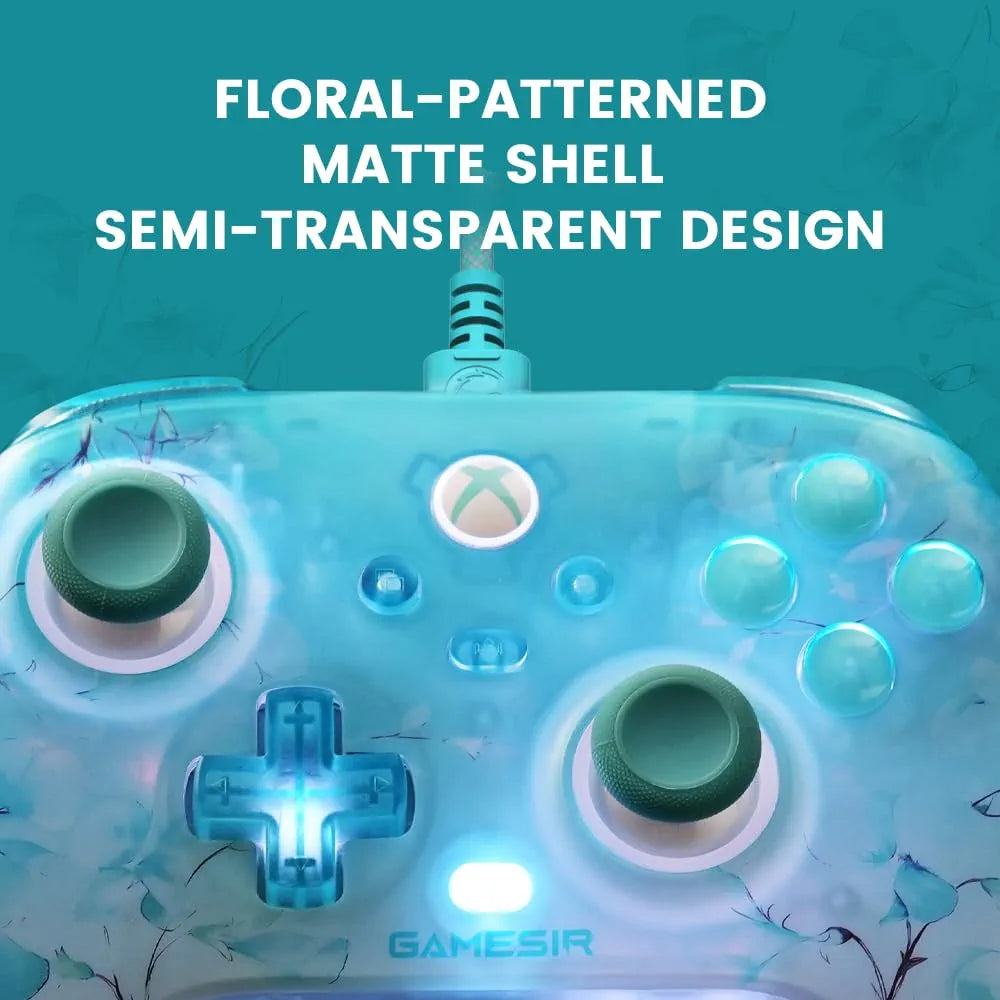 GameSir T7 Pro Floral Wired XBOX Controller, Hall Effect, RGB, Trigger Stop, PC