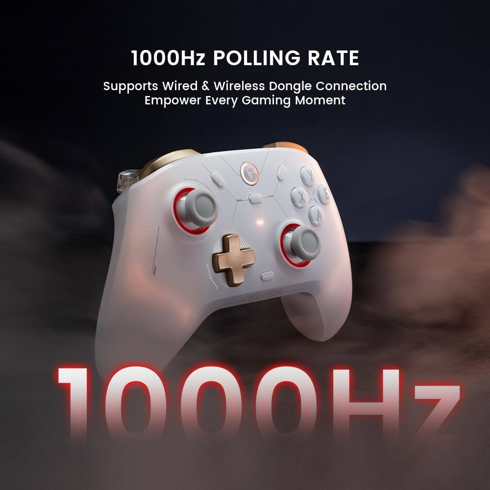 GameSir Cyclone 2 Multiplatform Wireless Controller- TMR Electromagnetic Joysticks&Hall Effect Switch triggers,6-axis Gyro Gaming Controller for Switch/PC/iOS/Android/Steam - Shadow Black