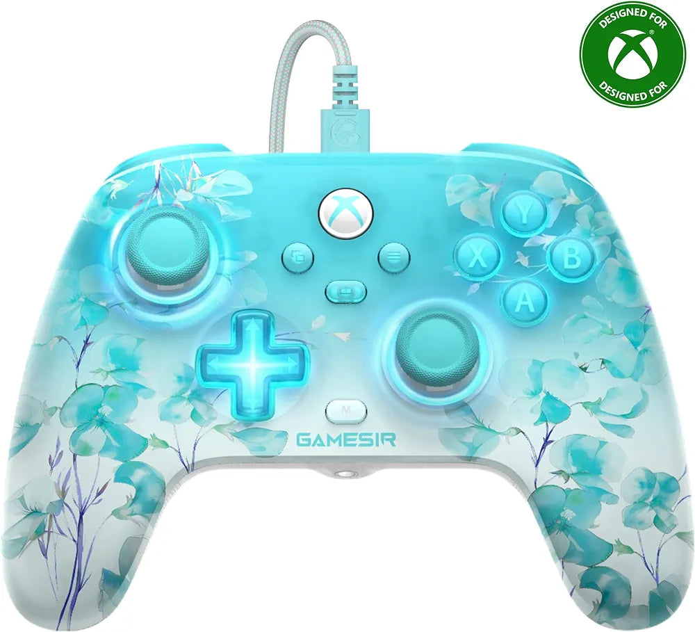 GameSir T7 Pro Floral Wired XBOX Controller, Hall Effect, RGB, Trigger Stop, PC