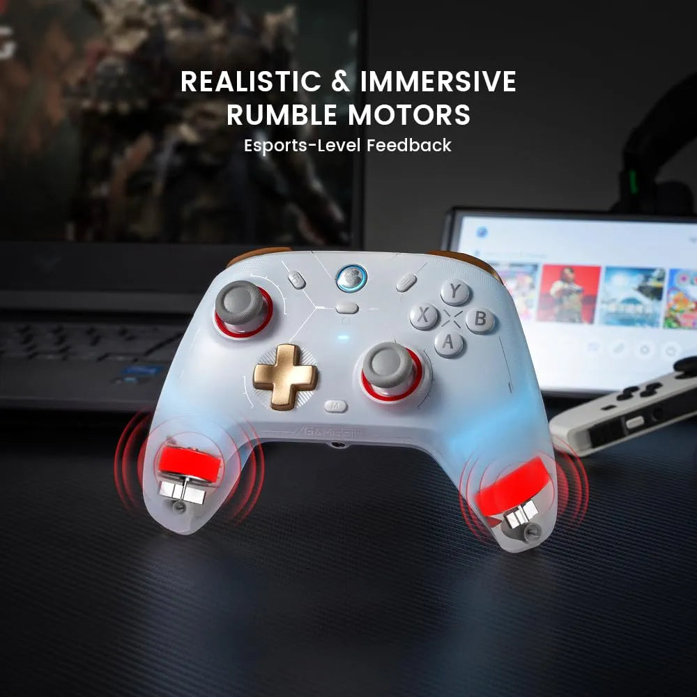 GameSir Cyclone 2 Multiplatform Wireless Controller- TMR Electromagnetic Joysticks&Hall Effect Switch triggers,6-axis Gyro Gaming Controller for Switch/PC/iOS/Android/Steam - Shadow Black