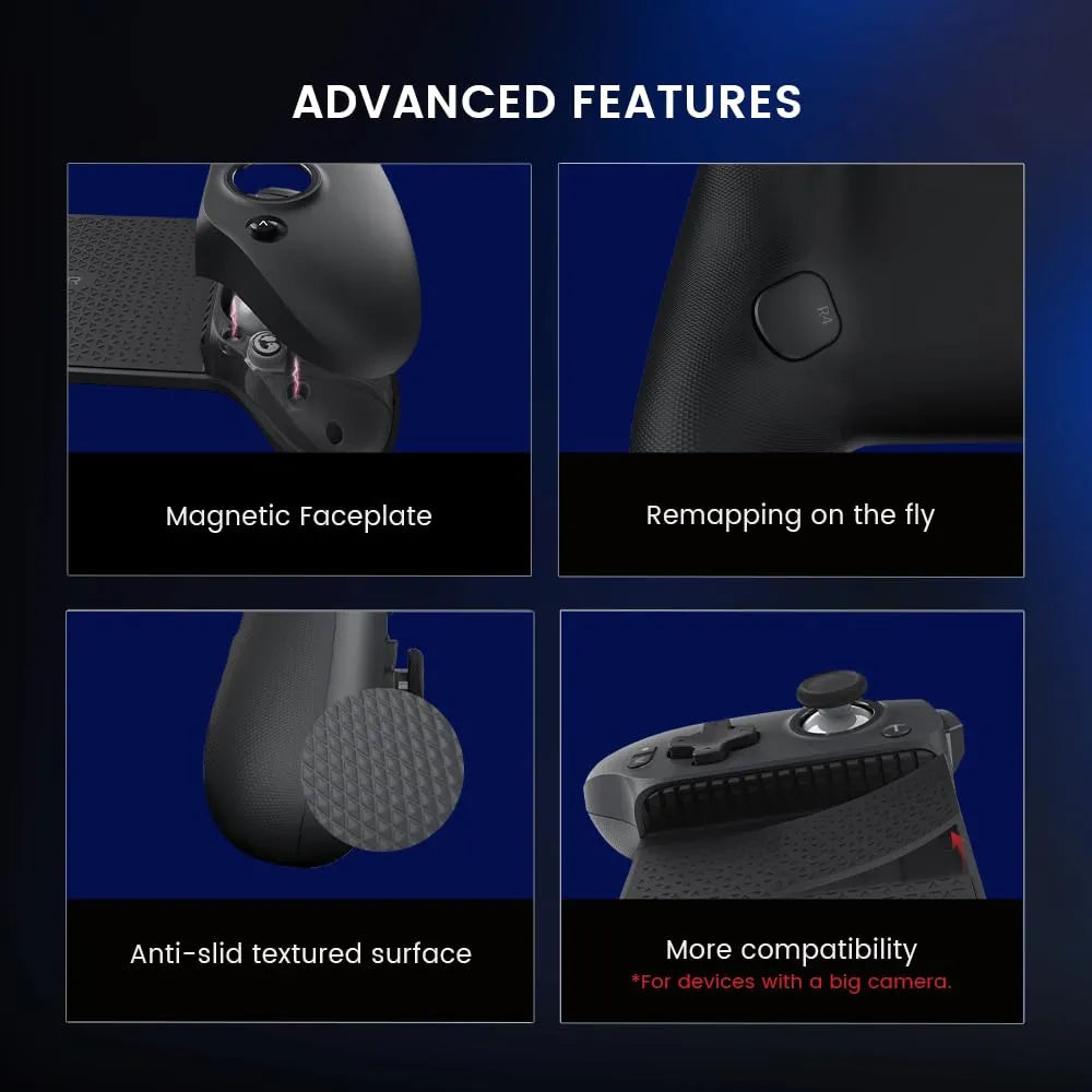 GameSir G8 Plus advanced gaming features on blue background