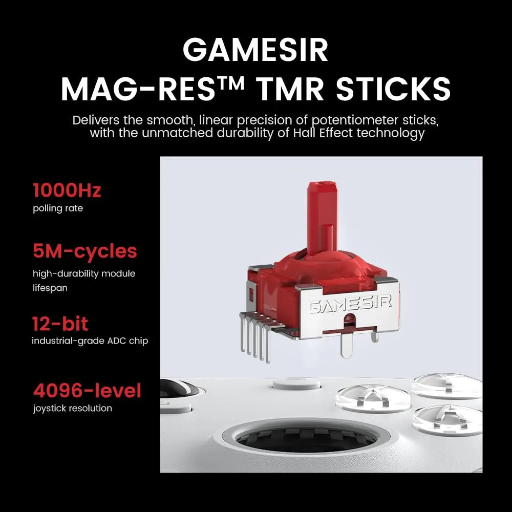 GameSir G7 Pro Wireless Gaming Controller – TMR Sticks, Hall Effect Triggers, 1000Hz Polling for Xbox & PC - Black
