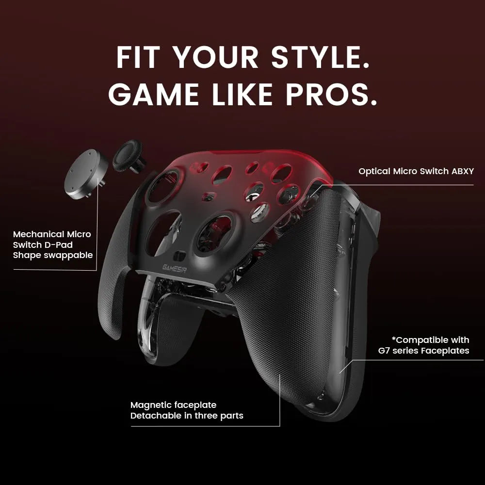 GameSir G7 Pro Wireless Gaming Controller – TMR Sticks, Hall Effect Triggers, 1000Hz Polling for Xbox & PC - Black