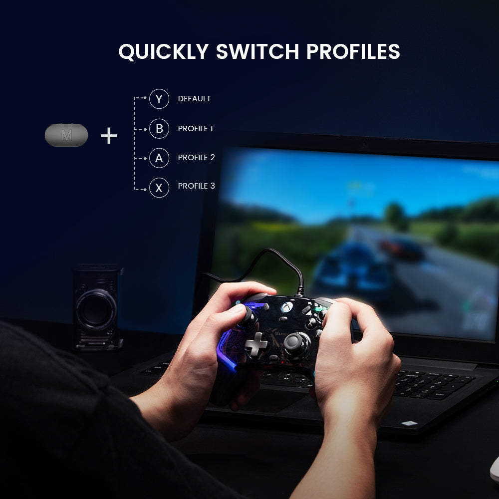 GameSir Kaleid Wired Xbox Controller – Hall Effect Joysticks & Triggers, Transparent Gaming Gamepad